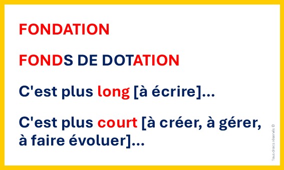 Quelles différences entre la fondation et le fonds de dotation ?